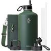 Coolflask Borraccia termica 3,8 litri in acciaio inox con cannuccia e 3 tappi