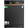 Cecotec Lavastoviglie Libera Installazione 60 cm Bolero Aguazero 6900 Dark. 15 Coperti, 8 Programmi, A, Inverter Plus, Display FullColor XXL, Auto Open, Turbo Dry+, Dual ZoneWash, Dark,Piatti Asciutti