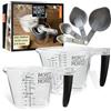 Moritz & Moritz Misurini 1 l e 0,5 l - Set di misurini a tazza e a cucchiaio lavabili in lavastoviglie - Per cucinare con i bambini