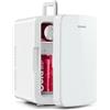 YASHE Mini Frigorifero, 10 Litri/12 Lattine Frigorifero per la Cura della Pelle per Camera da Letto, 110V AC/12V DC Termoelettrico Refrigeratore e Scaldavivande per Bevande, Ufficio, Auto, Bianco