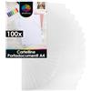 OfficeTree 100x Buste a L Trasparenti A4 - Cartellette in Plastica - Made in Germany