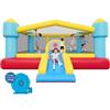 VEVOR Castello Gonfiabile Parco Gioco per Bambini da Esterno 448 x 420 x 207 cm con Scivolo Canestro da Basket, Castello Gonfiabile per 3-4 Bambini Feste all'Aperto Gioco per Età 3-8 Anni