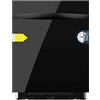 Cecotec Lavastoviglie Integrata 60cm Bolero Aguazero 6320 Full-BI Black Glass D. 1900W, 15 Coperti, 8 Programmi, Display FullColor, Smart Wash, Turbo Dry+, AutoClean, Dual Zone Wash