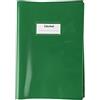 Colourbook Copertina Shiny A4 Verde, Copriquaderno In PVC Lucido Con Alette Salva Angoli, Etichetta Segnanome Personalizzabile, Protezione Resistente Per Quaderni Maxi Scuola E Ufficio