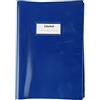 Colourbook Copertina Per Quaderni A4 Blu Navy, Copri Quaderno In PVC Shiny Con Alette Salva Angoli E Etichetta Segnanome, Protezione Per Quadernone Grande Scuola Medie Superiori Ufficio