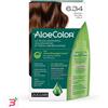 ZUCCARI SRL ALOECOLOR 6,34 BIONDO SCURO MIELE TINTA PERMANENTE CAPELLI COLORE AD ALTA PIGMENTAZIONE 50 ML + RIVELATORE ALOEOSSIGENATA 75 ML + SHAMPOO ALOECARE 15 ML + GUANTI