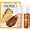 Sol de Janeiro Glowmotions - Set di olio per il corpo, Copacabana Bronze e Rio Sunset, olio per il corpo luccicante con burro di cupuaçu e olio di acai, fragranza Cheirosa '62, 4 bottiglie