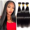 Gralune Straight Hair Bundles Capelli Brasiliani in Lotto Extension Naturali Capelli Umani 100% Human Hair Non Trattati Vergini Lisci Nero Naturale 10 10 10 Pollici/210G in Totale