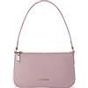 Lazarotti Bologna - Borsa a tracolla da donna in vera pelle, con scomparto laterale, 27 cm, Rosa