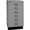 BISLEY MultiDrawer, Serie 29 con Base, DIN A3, 6 cassetti, Metallo, 355 Argento, 43.2 x 34.9 x 67 cm