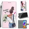 KENHONER Custodia per Samsung Galaxy A21s, ragazza | Portafoglio Pelle PU, Magnetica, Resistente Agli Urti, Scomparto Carte Credito, Pieghevole, Flip Libro, Motivo