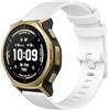 GIOPUEY 22mm 20mm Cinturini Compatibile con Amazfit T-Rex 3 PRO 48mm/T-Rex 3 PRO 44mm, Morbido Silicone Cinturino [Resistente all'Usura] [Traspirante] - White