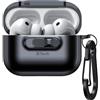JETech Cover Magnetica con Chiusura Scorrevole per AirPods Pro 3, Nero | Compatibile con MagSafe, Custodia Protezione Antiurto, LED Frontale Visibile
