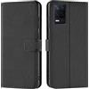 Verco custodia per Realme Narzo 30 5G, Case per Realme Narzo 30 5G Cover PU Pelle Portafoglio Protettiva, Nero
