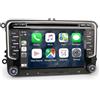 Erisin 7 pollici DVD Autoradio con DAB+ Radio per VW Transporter T6 Crafter 2 Amarok Caddy MK3 MK4 Polo 6R, ŠKODA Yeti Supporta CarPlay wireless Android Auto DSP Bluetooth Wi-Fi Canbus SWC
