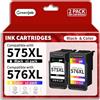 Greenjob PG-575XL CL-576XL Compatibili con Cartucce Canon 575 576 XL 575XL 576XL per Canon Pixma TR4755i TR4756i TS3752i TS3751i TS3550i TS3551i TS3750i TR4750i TR4751i (Nero e Colore)