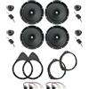 IPNOSIS Kit 8 Casse FOCAL ASE 165 + ASE 165 Abarth 500/595/695 dal 2008 in poi + 2 Supporti Anteriori + 2 Supporti Posteriori + 4 Connettori