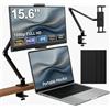 HONGO 15,6 Monitor Portatile,1080 FHD Plug&Play Schermo Portatile con Supporto, 125% sRGB Monitor Portatile per laptop, Tipo C HDMI Monitor esterno portatile, Compatibile con PC Mac PS4 PS5 Xbox