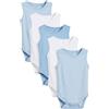 NEXT Bimbo 5 Body a Canotta in Cotone bio GOTS Blu Fino 1 Mesi
