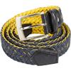 BS BOTTEGA DEL SARTO Man in Italy Bottega Del Sarto Cintura Uomo Intrecciata Blu e Giallo con Fibbia Metallica