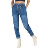 Nina Carter P500 Jeans casual da donna, in stile jogger, a vita alta, pantaloni da jogging estivi