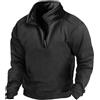 Cexiakong Felpa da uomo in pile con cerniera a 1/4, maglione termico da lavoro, per caccia, a maniche lunghe, funzionale, senza cappuccio, per l'inverno