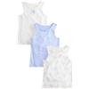 NEXT Ragazza Confezione da 3 canotte stampate Blu 11 Anni-12 Anni