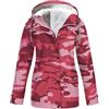 Generico Trench Donna Impermeabile Leggera Giacca Antipioggia Antivento Lungo Trench | cappuccio Traspirante Giacca a Vento Raincoat per All'aperto Campeggio Trekking（Modello base e pile）
