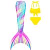 wmfaqx Simpatico Bikini a 3 Pezzi per Ragazze, Ideale per Vacanza al Mare,m32,120