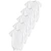 NEXT Unisex Bambino Confezione da 5 body per neonati a maniche corte a coste Bianco 2 Anni-3 Anni