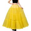 Generisch Sottogonna da donna per Carnevale, elegante, sottoveste, anni '50, in tulle, stile retrò, rockabilly Net Underskirt skirt skirt anni '50s senza maniche, abito da festa, O giallo, M