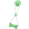 GMBYLBY Giocattolo da masticare per cani con osso strutturato con base a ventosa, design a corda per cani, gioco sul pavimento interno e interazione quotidiana Gioco coperto Ventosa per cani Giocattolo