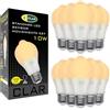 CLAR - Lampadina con sensore di movimento E27, accensione automatica, 10W 3000K Bianco Caldo, per interno corridoio/garage (Pack 10)