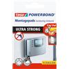 tesa Cuscinetti Adesivi Biadesivi Powerbond Ultra Strong - Confezione da 9 | Cuscinetti Biadesivi per l'Installazione in Ambienti Interni e in Ambienti Esterni Protetti - Alto Potere Adesivo