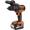 Beta 1972/18 - Trapano Avvitatore a Percussione 18V Brushless, Ultracompatto, 2 Velocità, Illuminazione LED, Impugnatura antiscivolo, valigetta rigida con 2 batterie 5Ah e caricatore rapido