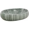 vidaXL Lavabo da Appoggio Verde Ovale 59x40x15 cm Ceramica