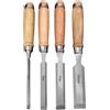 Sjfbebsy Set di scalpelli per legno, coltello da intaglio per legno resistente da 4 pezzi 6/12/18/24mm, strumenti da intaglio portatili con comoda impugnatura per la lavorazione del