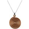 Angela Creazioni Collana Spirale dell'Anima in Alluminio Anodizzato, Certificato Elettronico di Autenticità, Ciondolo Artigianale con Catenina 22 cm, Spirale 3 cm, Regalo Donna e Uomo, Made in Italy