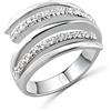 Anellissimo Anello fascione contrarié Donna Argento 925 con zirconi -