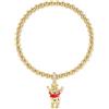 Disney Braccialetto elastico placcato oro con charm Winnie The Pooh
