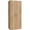 AVANTI TRENDSTORE Dubino - Armadio a 2 ante battenti in legno laminato di colore quercia Mauvella. LAP 88,9x210,5x54,2 cm