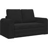 vidaXL Divano letto Nero 148 x 71 x 83 cm Velluto