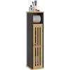 HOMCOM Mobiletto Bagno Ripiano Aperto 18x18x75 cm Nero e color Legno