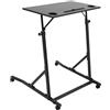 ClearFragrans Scrivania da bicicletta per cyclette, walking pad tapis roulant, tavolo da allenamento con ruote, regolabile in altezza, 90-118 cm, tavolo da ufficio, per appartamenti, uffici, palestre, colore nero