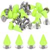 M METERXITY 18 Pezzi Borchie coniche 10x7 mm, Punte in Ottone rivettato con Viti a Rivetto Rapide, in Stile Punk, per Abbigliamento/Scarpe/Borse/Pelle Fai da Te/Tessuti, Verde