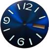 Saharuse 1pc quadrante dell'orologio in Bianco for NH36 28,5 mm Sandwich a Due Piani Blu Verde Sunburst Facce Luminose for Movimento NH36A(Blue)