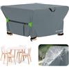 Velway Copertura Tavolo Esterno Giardino Impermeabile 125x125x74cm Grigio