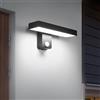 Riserva 17W Applique da Parete Esterno con Sensore di Movimento, Nero | IP65 Lampada da Parete Esterno Moderna, 6500K Bianco Freddo, 350 ° Girevole per Garage, Cortile, Terrazza