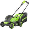 Greenworks 24V Tagliaerba a batteria, larghezza di taglio 33 cm, fino a 280 m², regolazione altezza taglio centrale 6 posizioni 25-70 mm, senza batteria e caricabatteria, Garanzia 3 Anni - LM3302