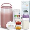 Itslife Refrigeratore Portatile Latte Materno 800ml, Raffreddamento 360° 24h, Biberon 325ml senza BPA, 2 Contenitori Pappa 120ml, Lavabile in Lavastoviglie, per Neonati Adulti Viaggio Lavoro Outdoor, Viola